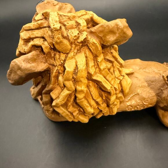 Vtg Dave Grossman 1973 Lazy Lion Sculpture Signed and Dated - Picture 4 of 8